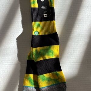 Stance Men’s Athletic Socks “Leroy” in Black, Yellow,Green Size L/XL (9-13) NWT